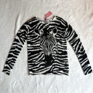 NWT Divided by HM Zebra Patterns Sweater Black White XS